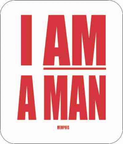 I Am A Man Black Art Mousepad